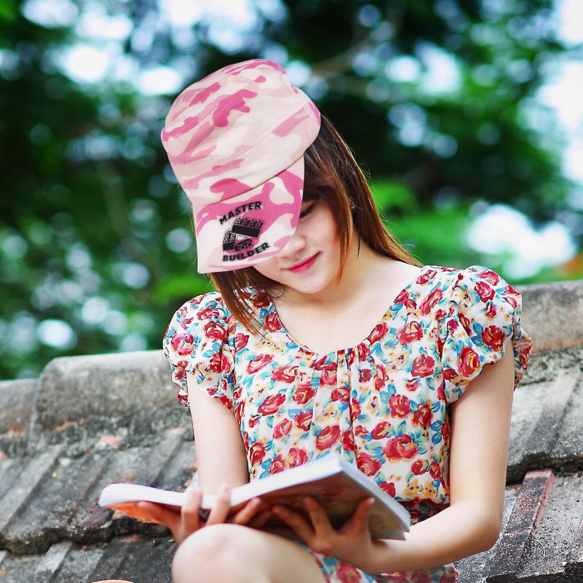 Master Builder Pink Camo Military Cap picture