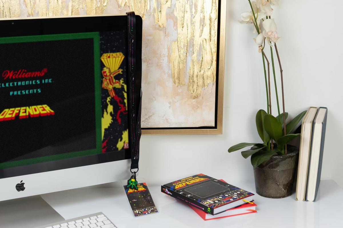 Midway Arcade Games Lanyard w/ ID Holder & Charm - Defender picture