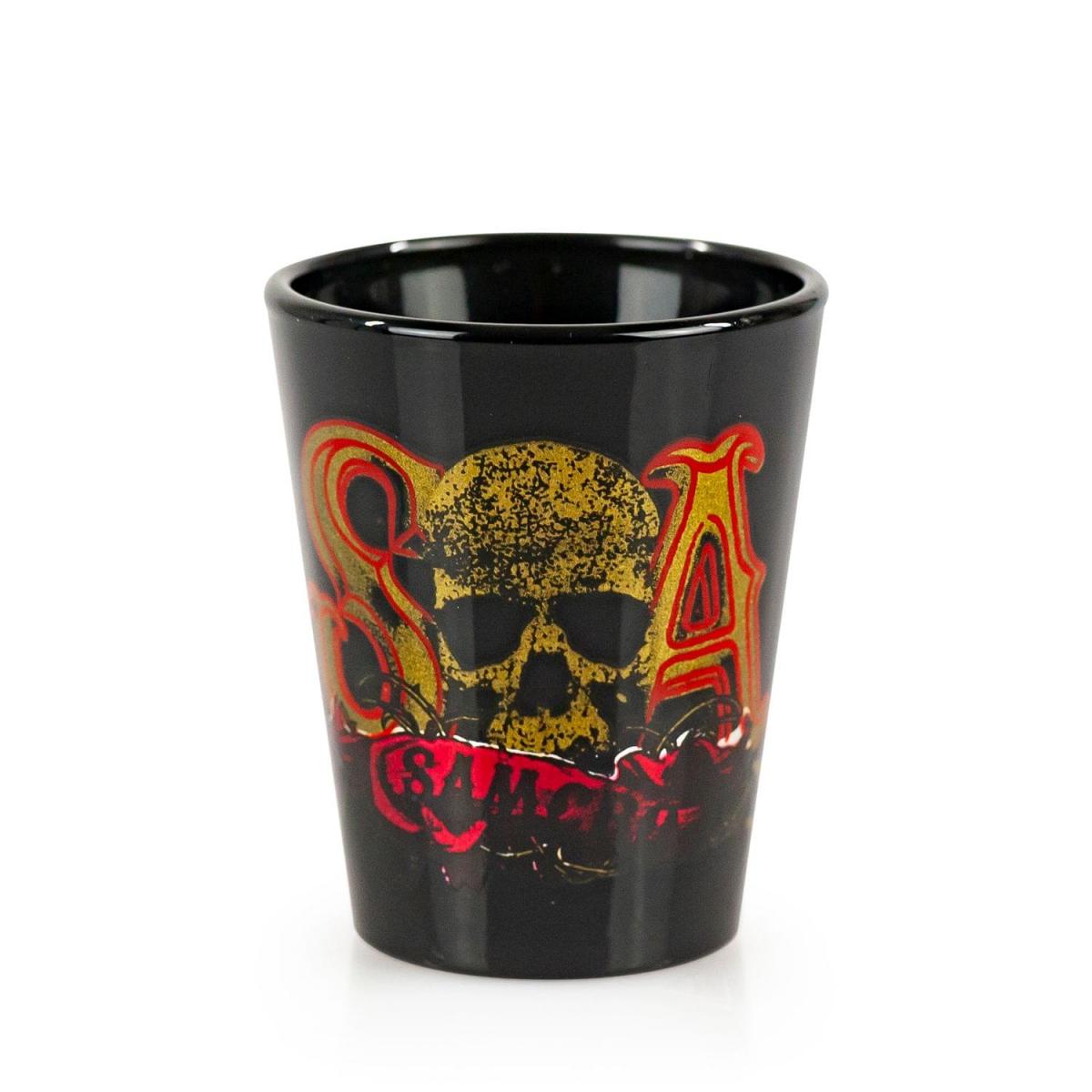Sons of Anarchy 1.5oz Foil Print Logo Shot Glass 4 Pack picture