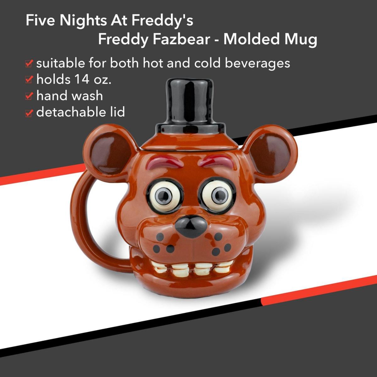 Five Nights At Freddy's Freddy Fazbear 14oz Molded Mug picture