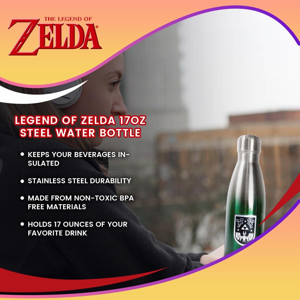 Legend of Zelda 17oz Steel Water Bottle picture