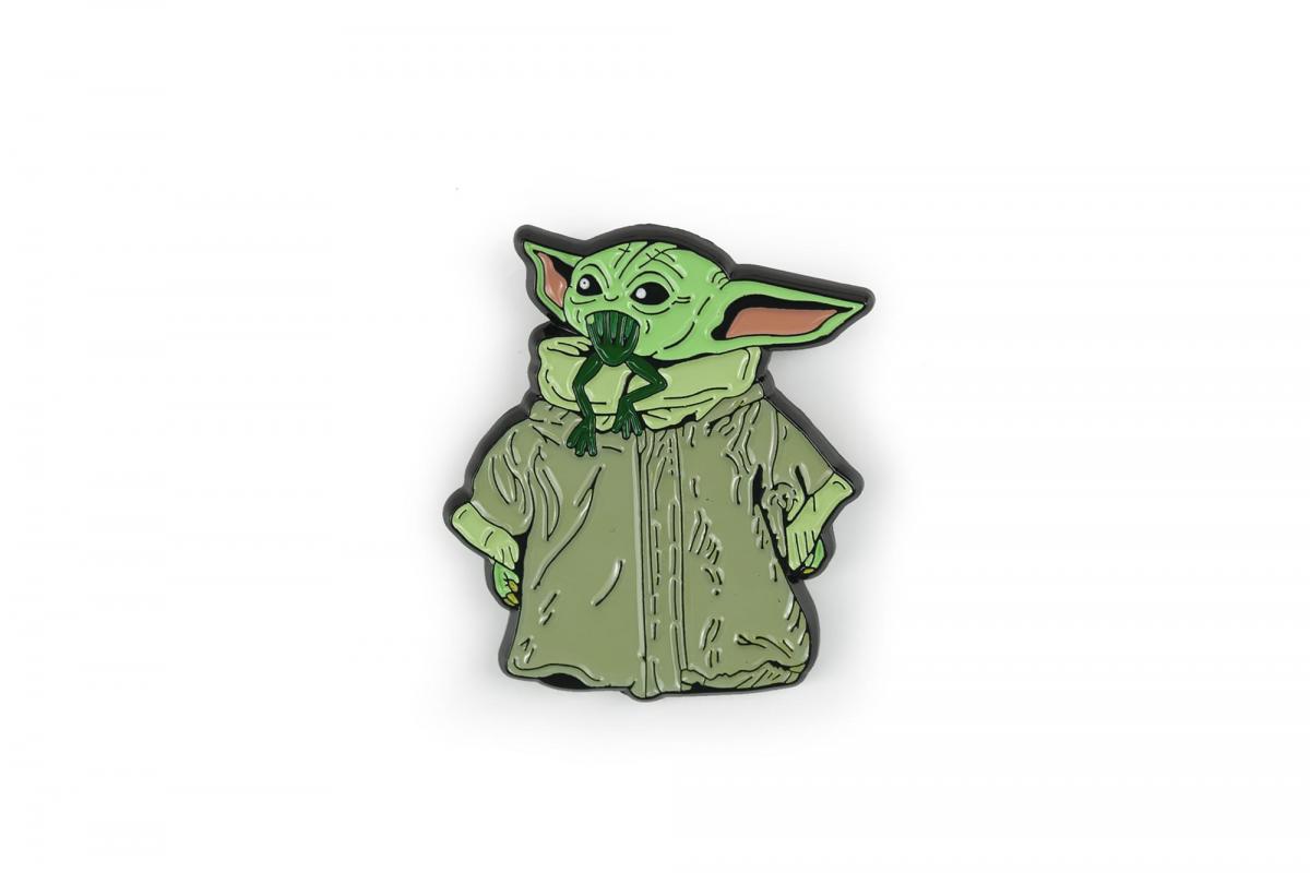 Star Wars The Mandalorian The Child Eating Frog Enamel Pin picture