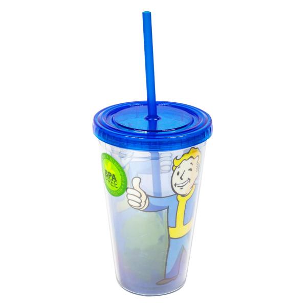 Fallout Vault Boy 16oz Carnival Cup w/ Ice Cubes picture