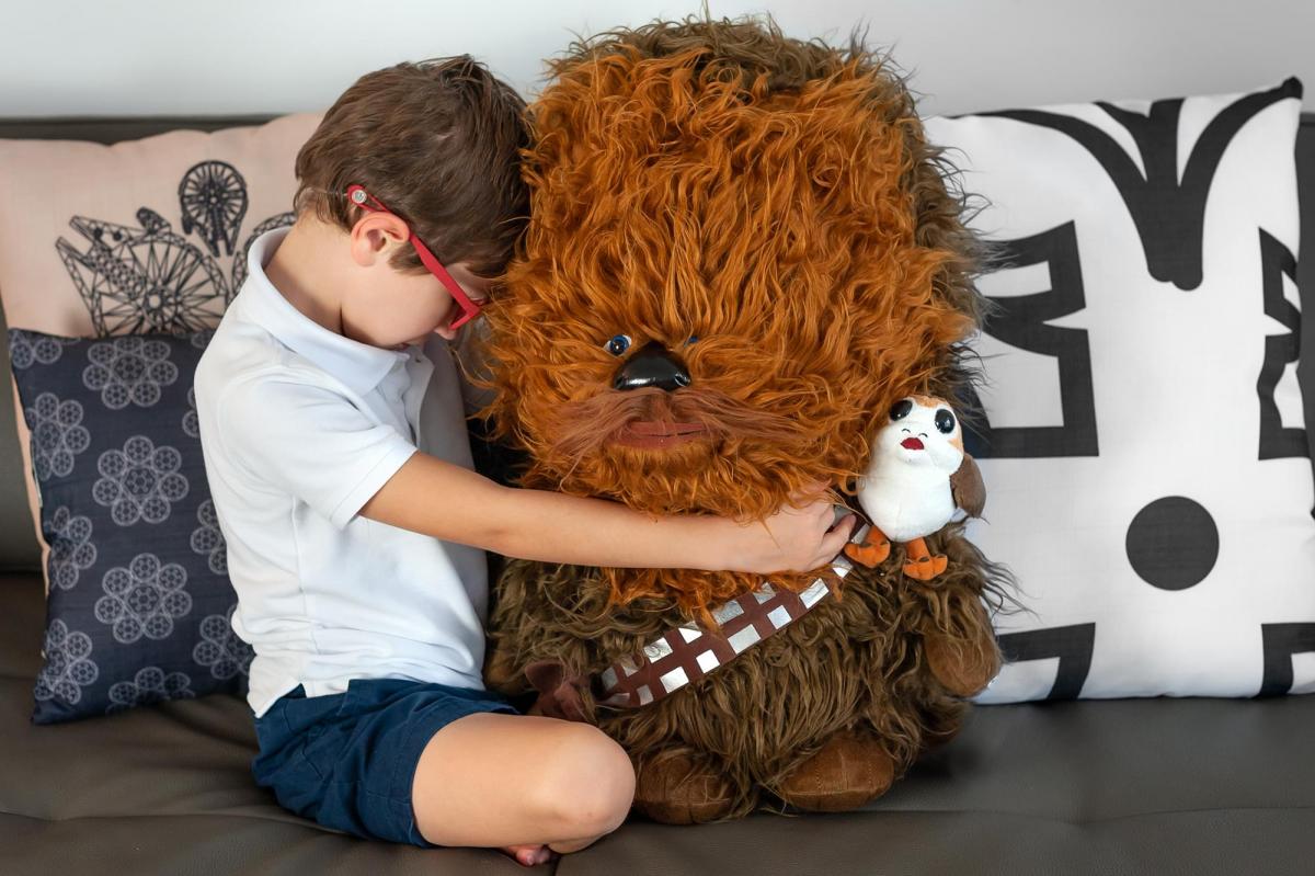 Star Wars 22" Chewbacca w/ Porg Super-Deformed Talking Plush picture