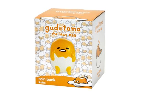Gudetama The Lazy Egg 6 Inch Ceramic Coin Bank picture