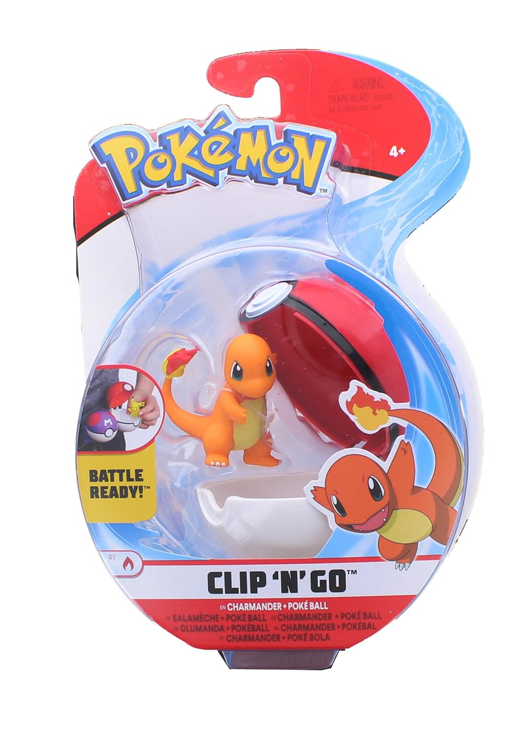 Pokemon Clip N Go Set | 2 Inch Charmander & Poke Ball picture
