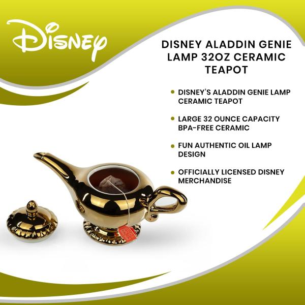 Disney Aladdin Genie Lamp 32oz Ceramic Teapot picture