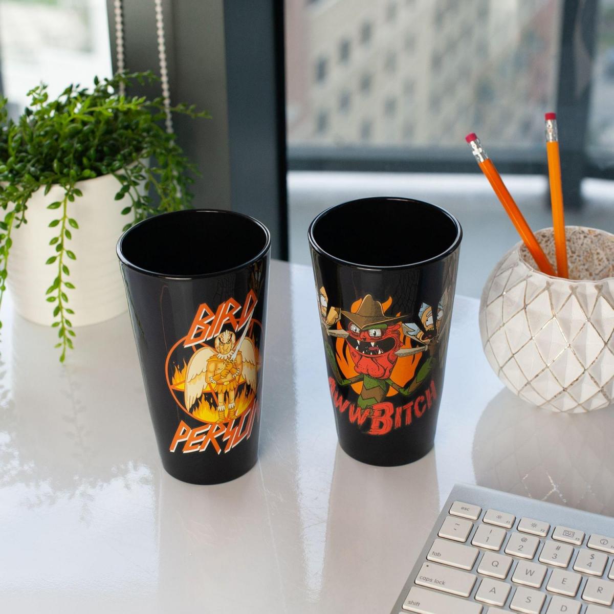 Rick and Morty Scary Terry & Bird Person Pint Glass 2-Pack picture