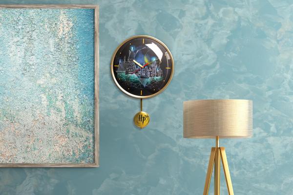 Harry Potter Hogwarts and Golden Snitch Wall Clock picture