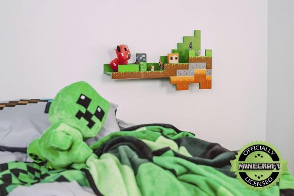 Minecraft Overworld Wall Shelf | 2 Feet Long | Holds 15lbs picture