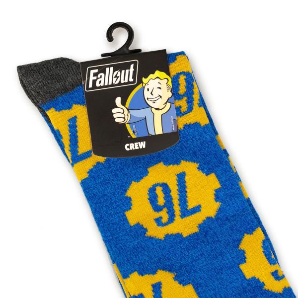 Fallout 76 Blue & Yellow Men's Crew Socks picture