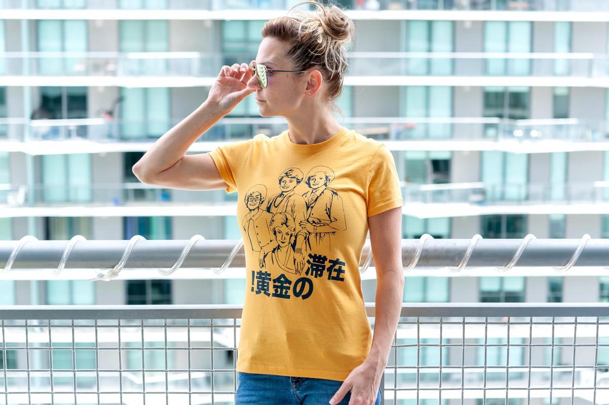 Golden Girls Stay Golden Japan Womens Mustard T-Shirt | SM picture