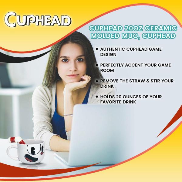 Cuphead 20oz Ceramic Molded Mug, Cuphead picture