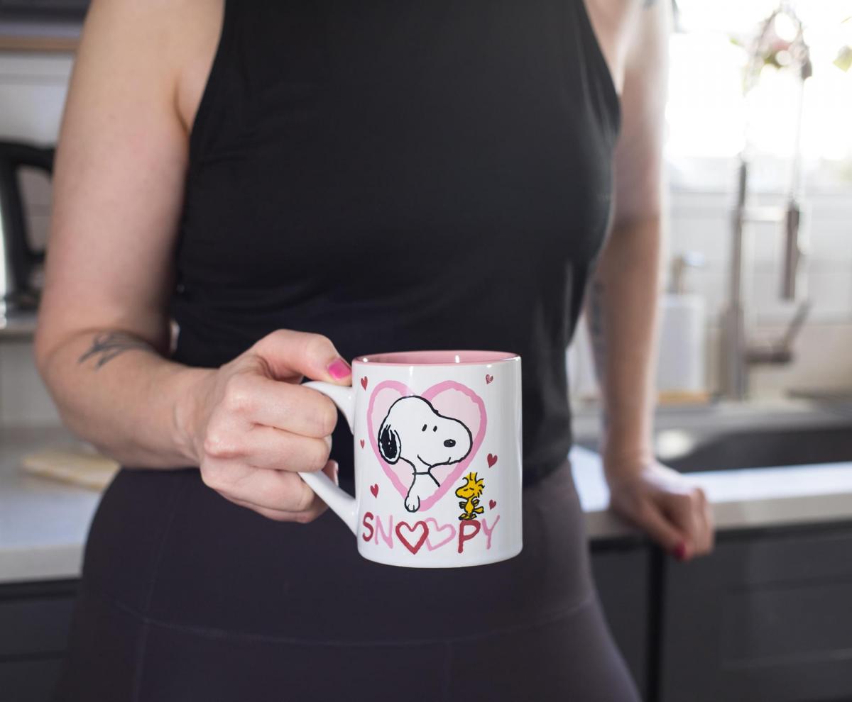 Peanuts Snoopy Woodstock Hearts 14 Ounce Mug picture