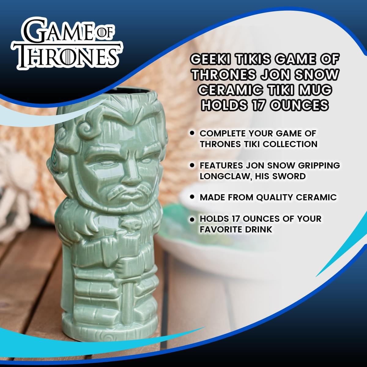 Game of Thrones Jon Snow 17oz Geeki Tikis Ceramic Mug picture