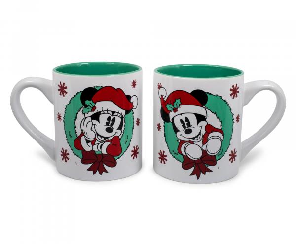 Mickey and Minnie Mouse Holiday Mug Set