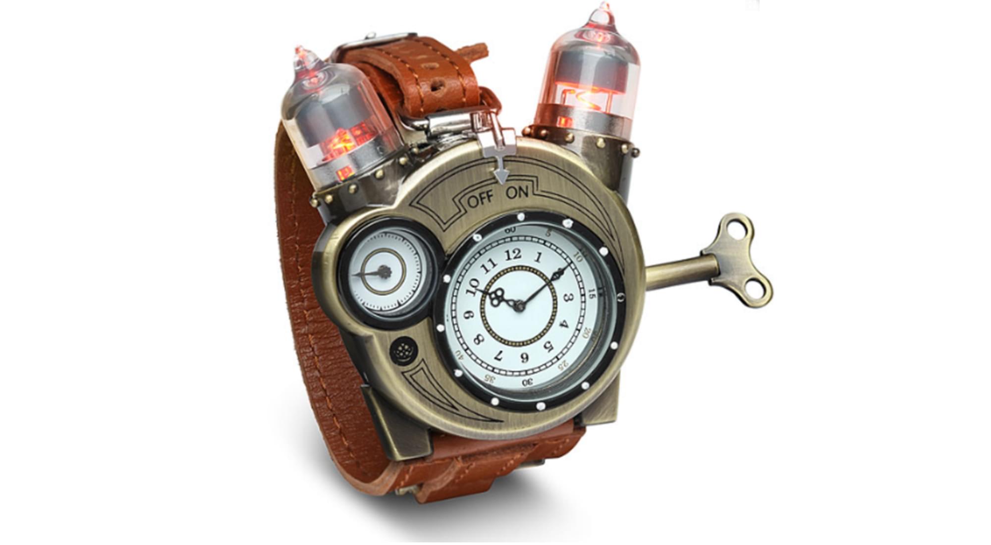 Steampunk Styled Tesla Analog Watch picture