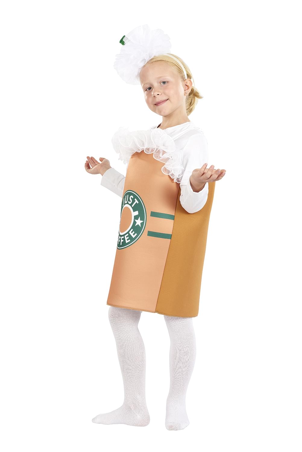 Just Coffee Child Costume w/ Tunic & Headpiece | One Size picture