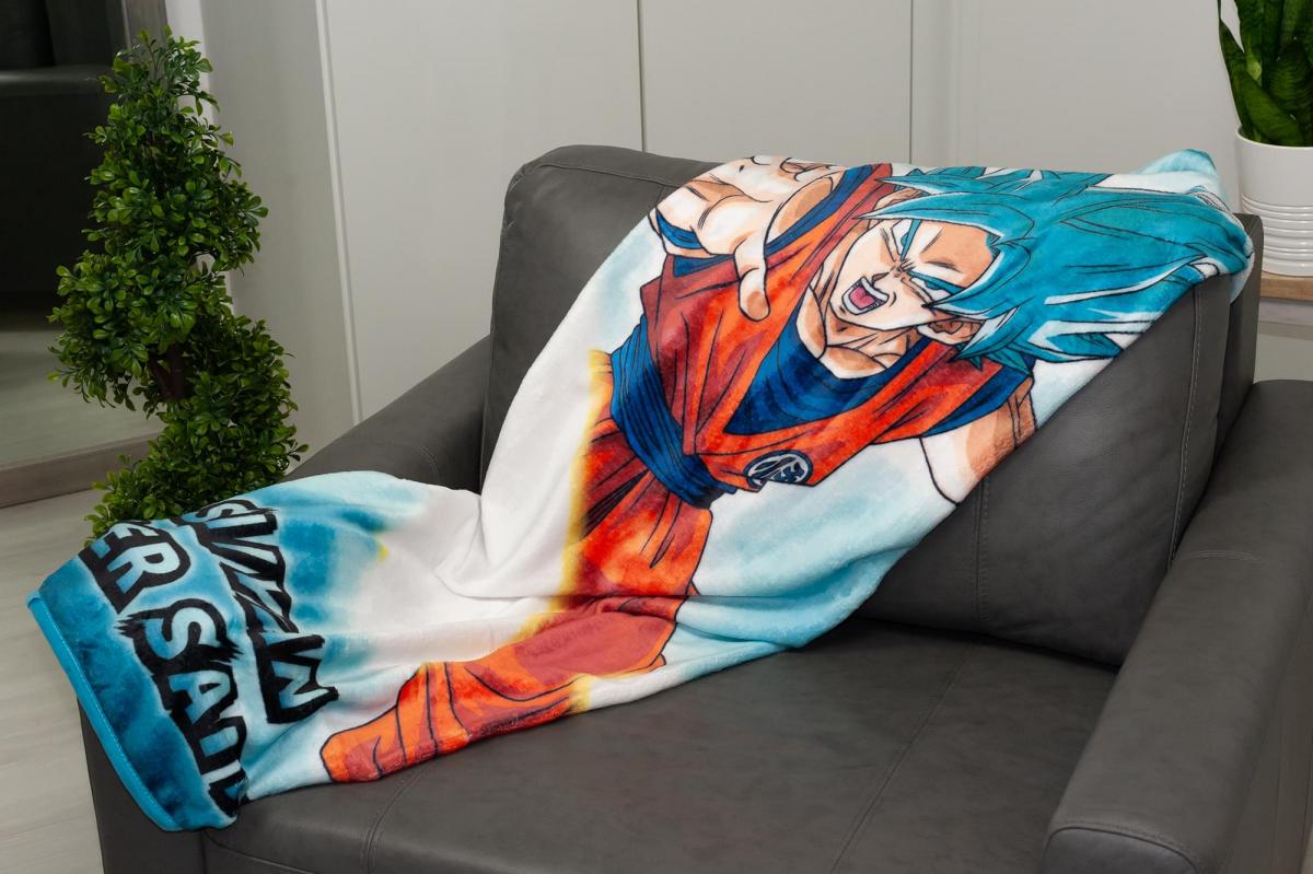 Dragon Ball Z Goku Super Saiyan Blue Fleece Throw Blanket picture