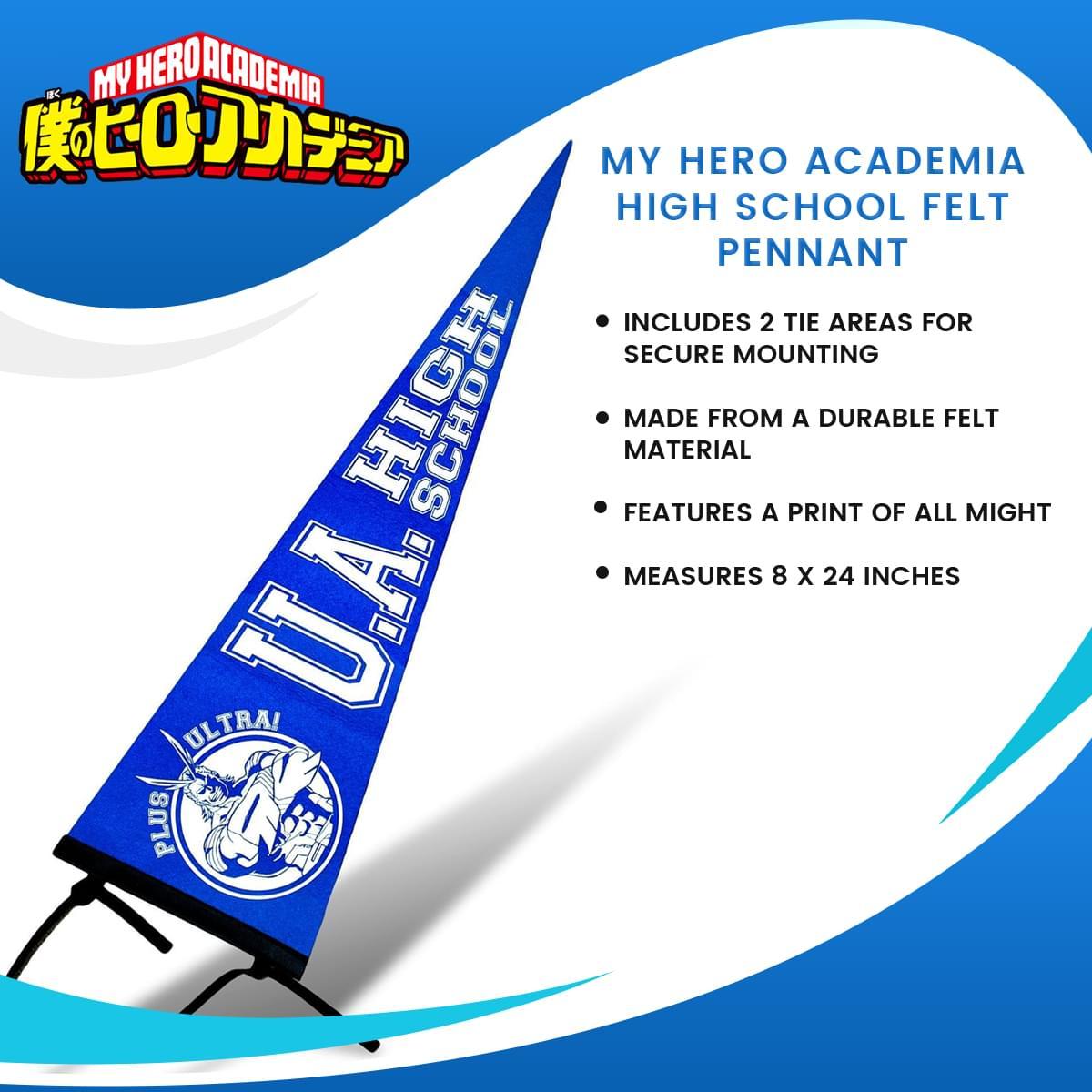 My Hero Academia U.A. High School 8.6" x 27.5" Felt Pennant picture