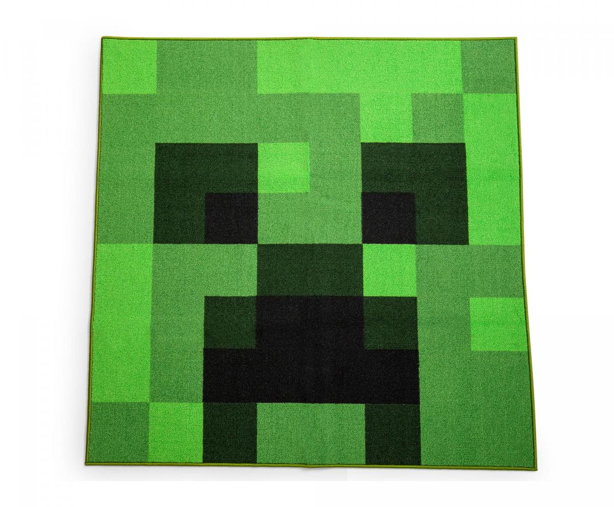 Minecraft Green Creeper 52 Inch Square Area Rug picture