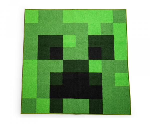 Minecraft Green Creeper 52 Inch Square Area Rug picture