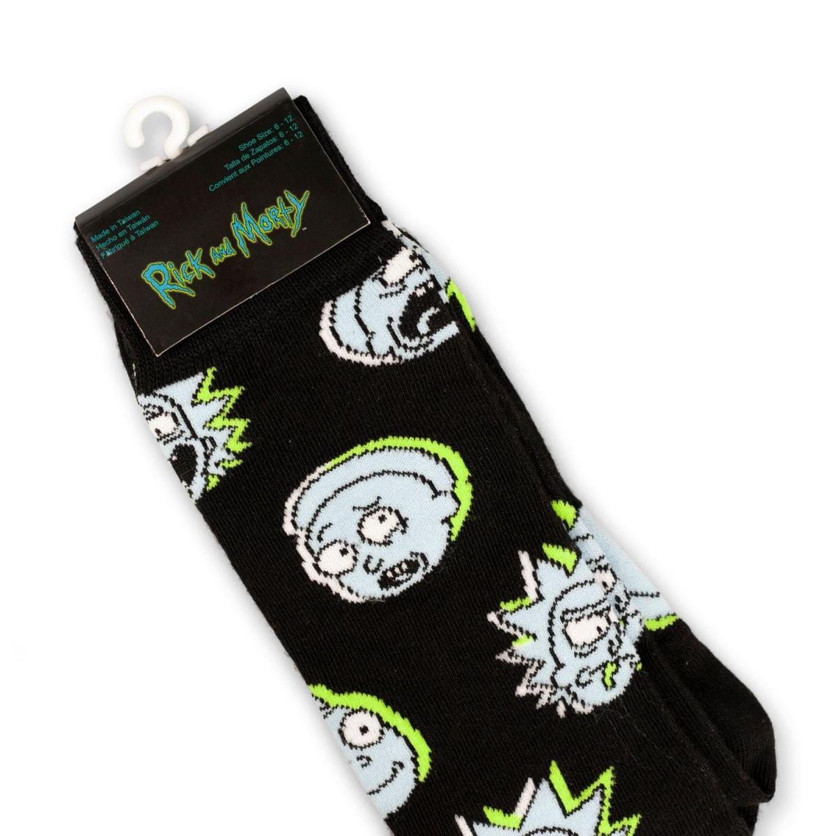 Rick And Morty Black Crew Sock OSFM picture