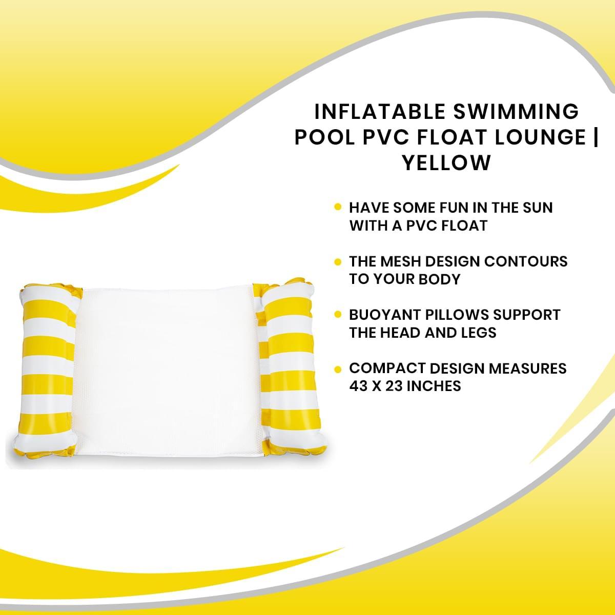 Inflatable Swimming Pool PVC Float Lounge | Yellow picture