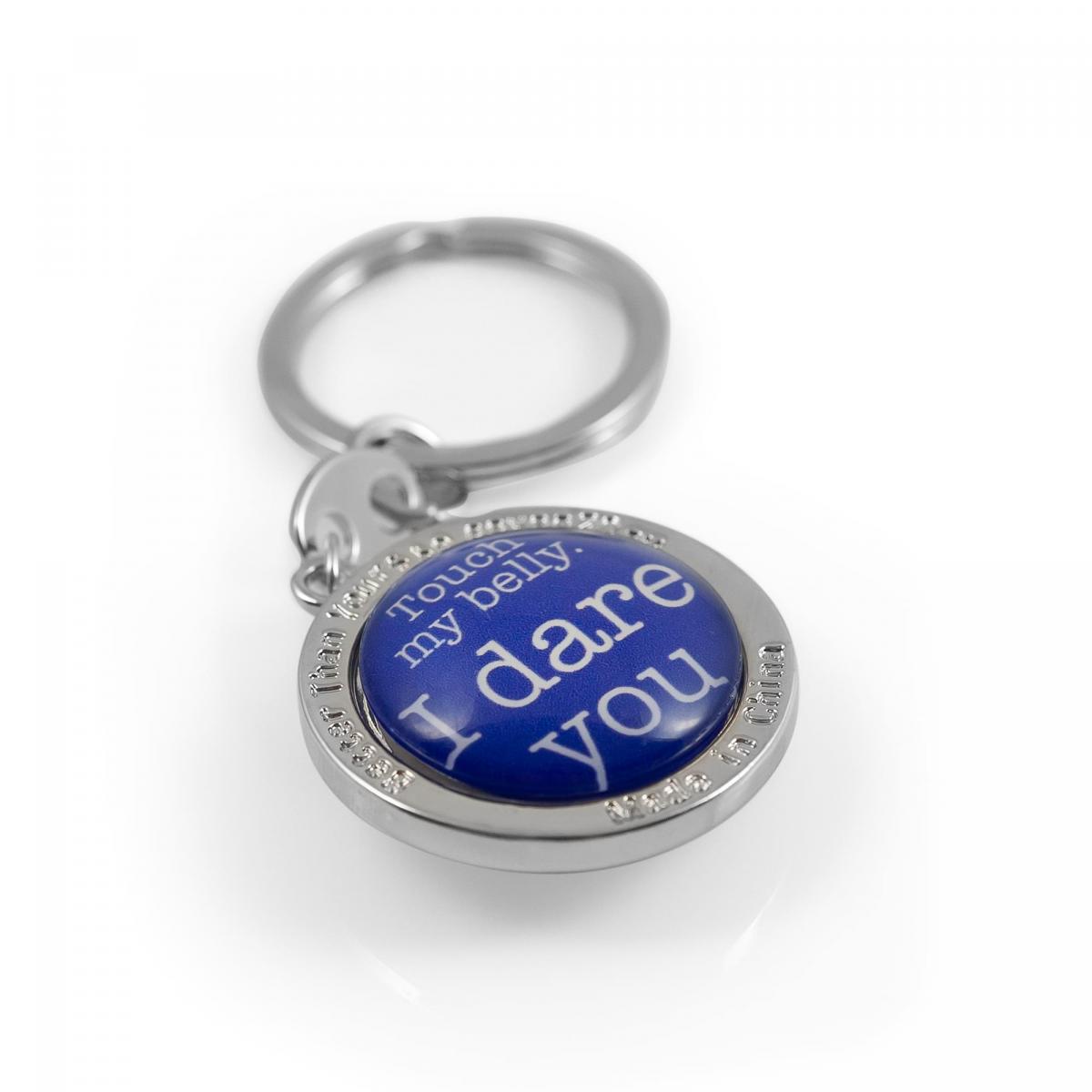 Touch My Belly, I Dare You Cat Keychain picture