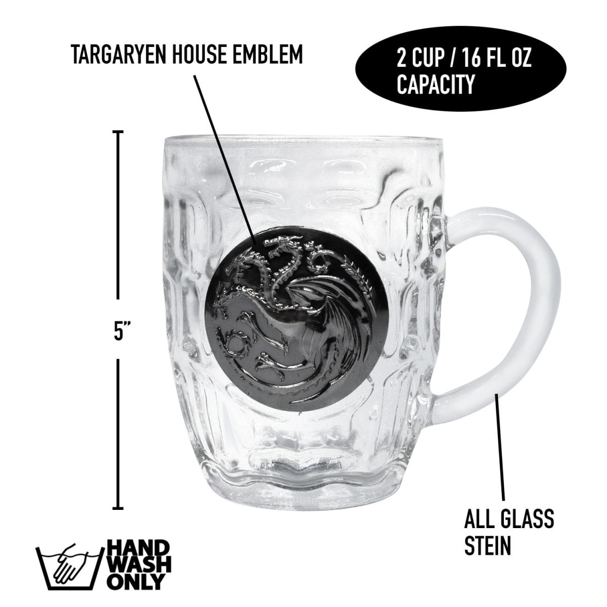 Game of Thrones 16oz Crystal Stein - House Targaryen picture