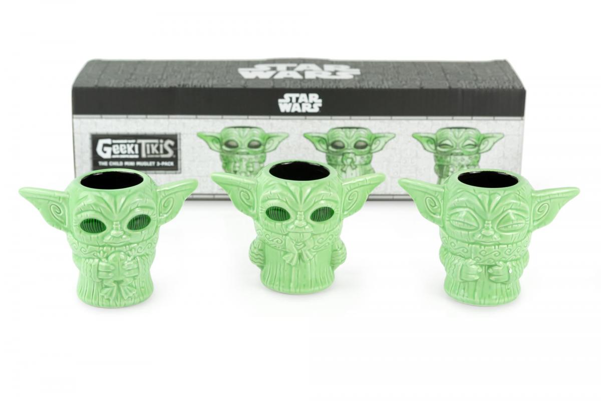 Geeki Tikis Star Wars Mandalorian The Child Mini Muglets | Set of 3 | 2.5 Ounces picture