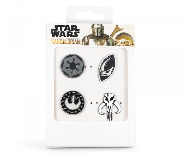 Star Wars Mandalorian Symbols Set of 4 Enamel Pins picture
