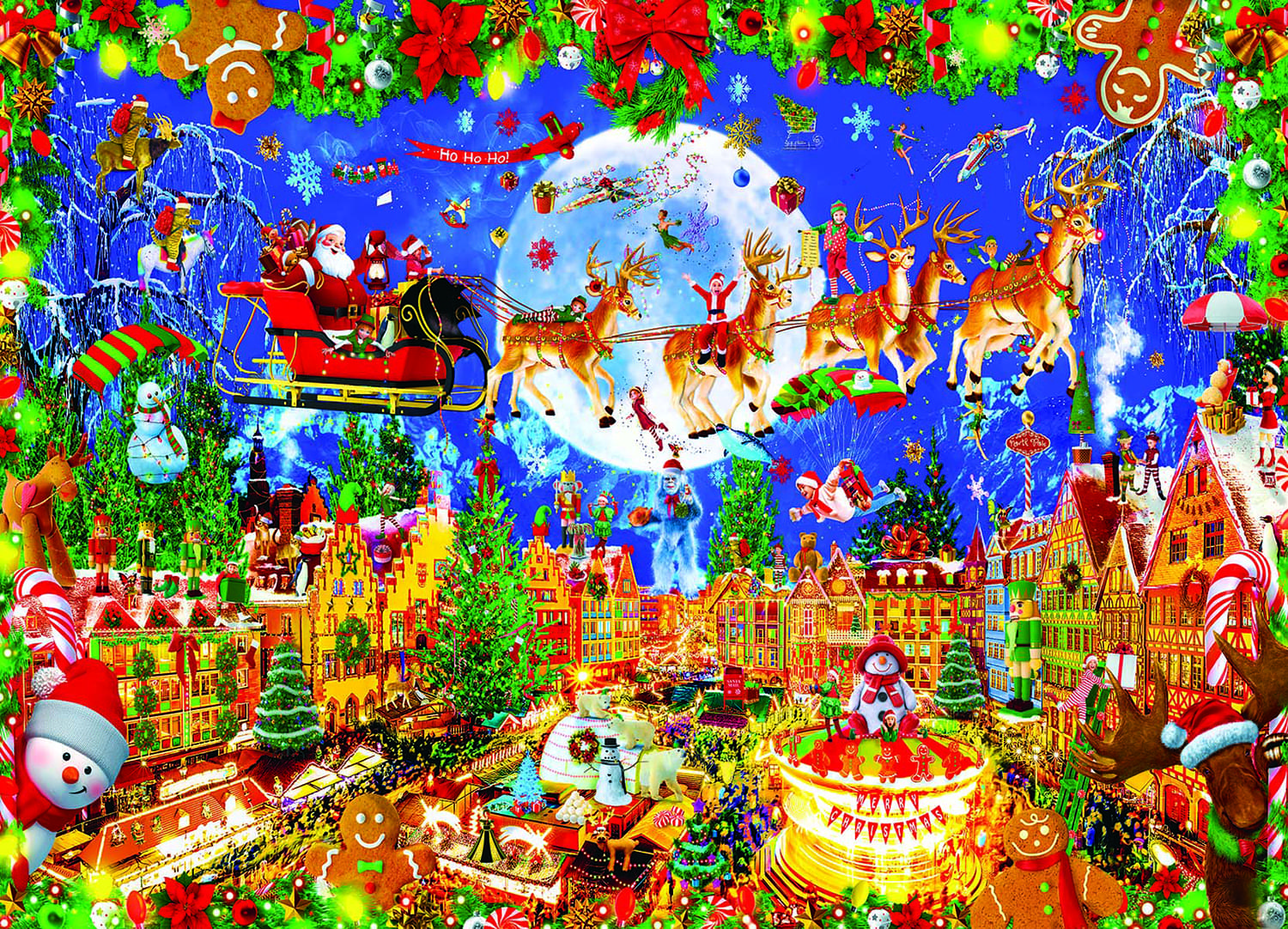 Santa's Coming to Town 1000 Piece Jigsaw Puzzle picture