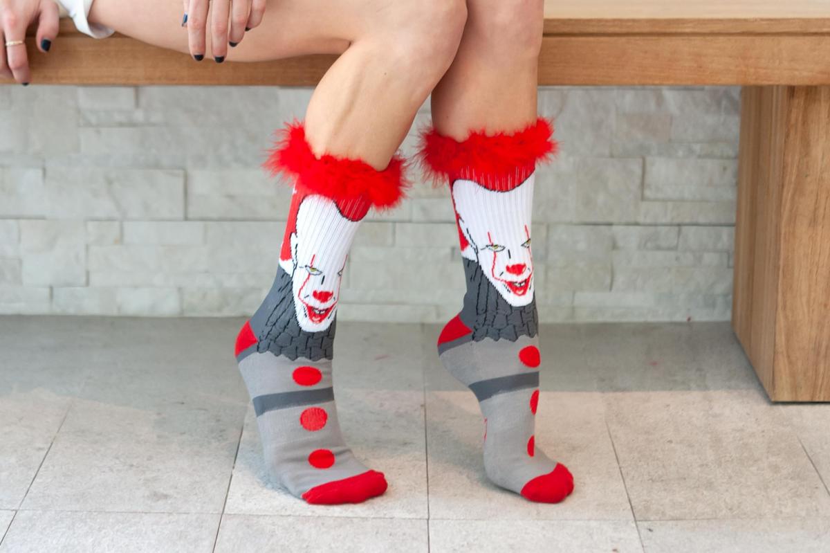 IT Pennywise with 3D Hair Athletic Crew Socks | 1 Pair picture
