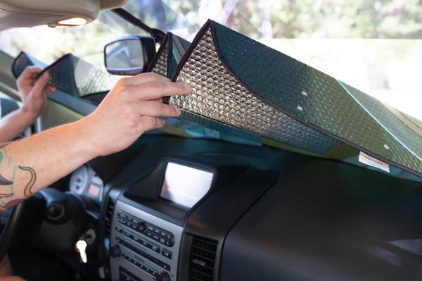 Rick and Morty Space Cruiser Flipping the Bird Sunshade picture