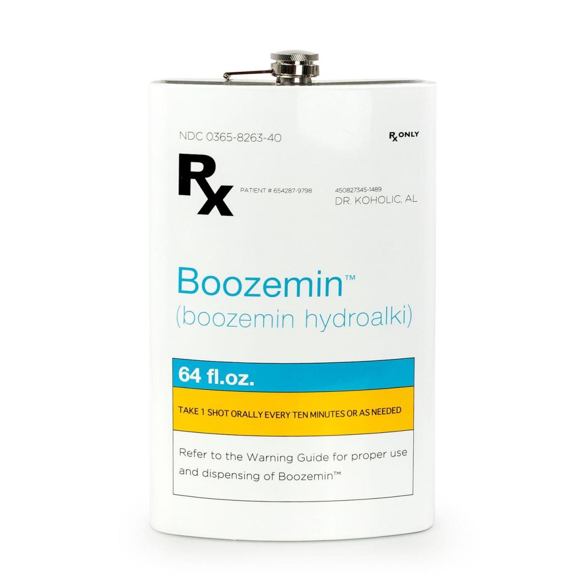 RX Boozemin 64 Ounce Oversized Stainless Steel Flask picture