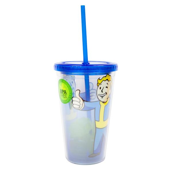 Fallout Vault Boy 16oz Carnival Cup w/ Ice Cubes picture