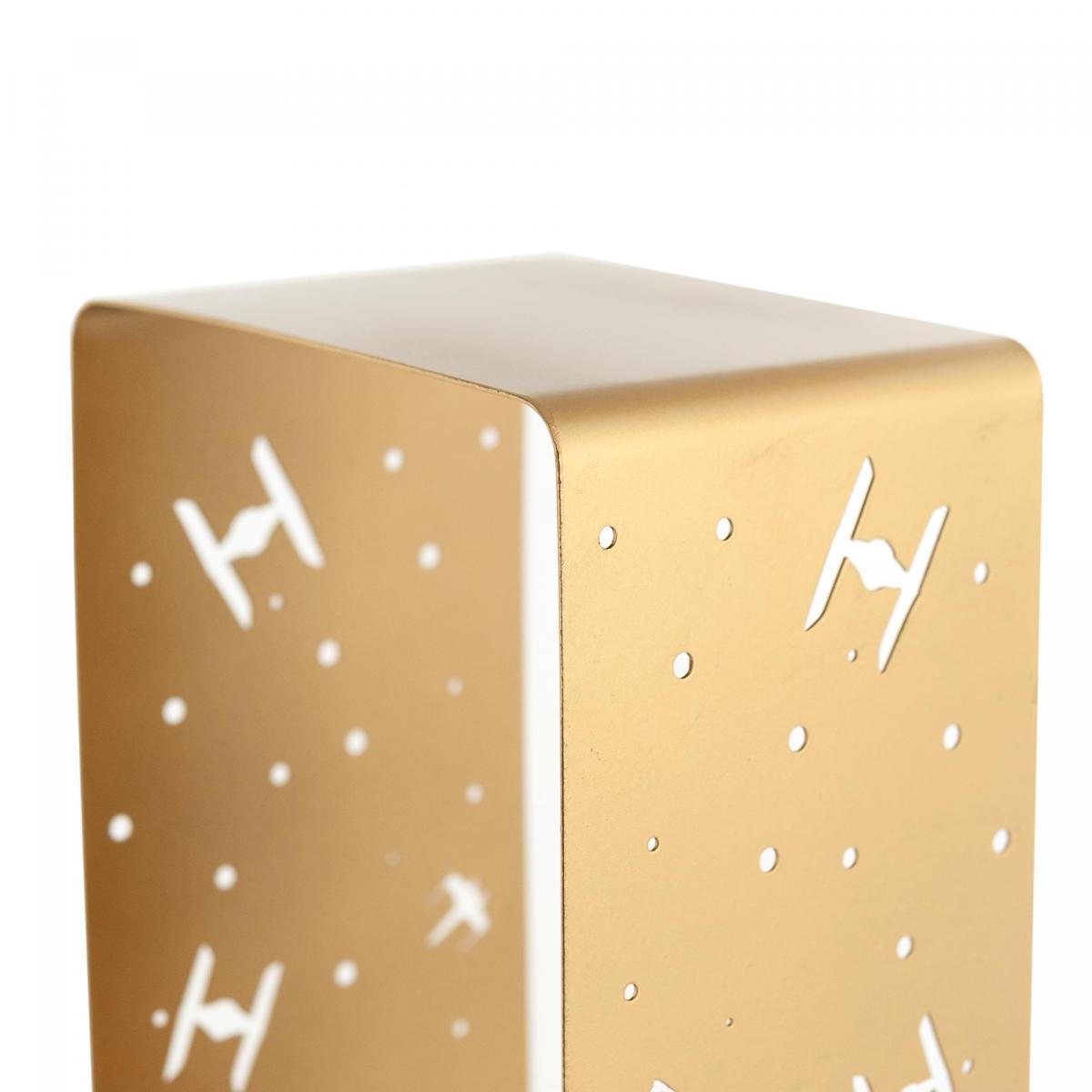 Star Wars Gold XWing/TIE FIghter 4 x 11.5 Inch Iron Lantern picture