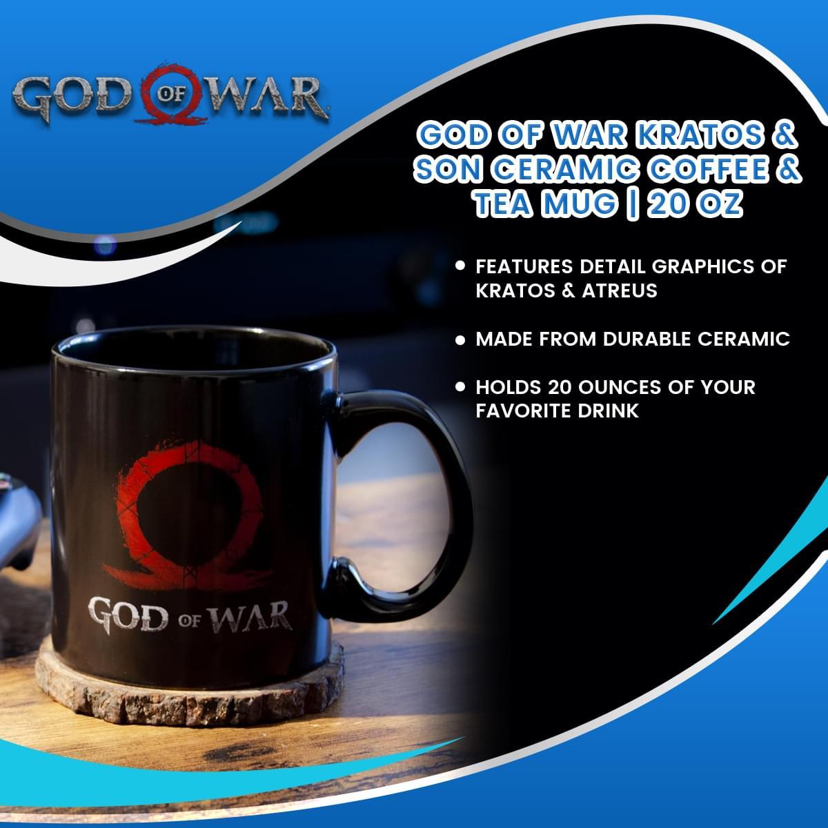God of War 2018 Kratos & Son 20oz Ceramic Coffee Mug picture