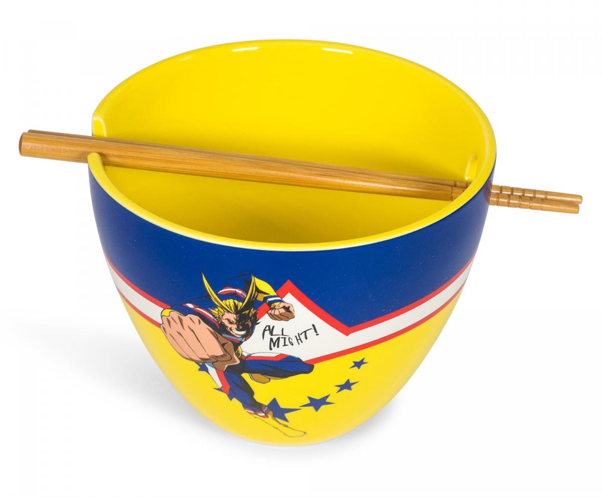 My Hero Academia All Might Dinnerware Set | 16-Ounce Ramen Bowl and Chopsticks picture