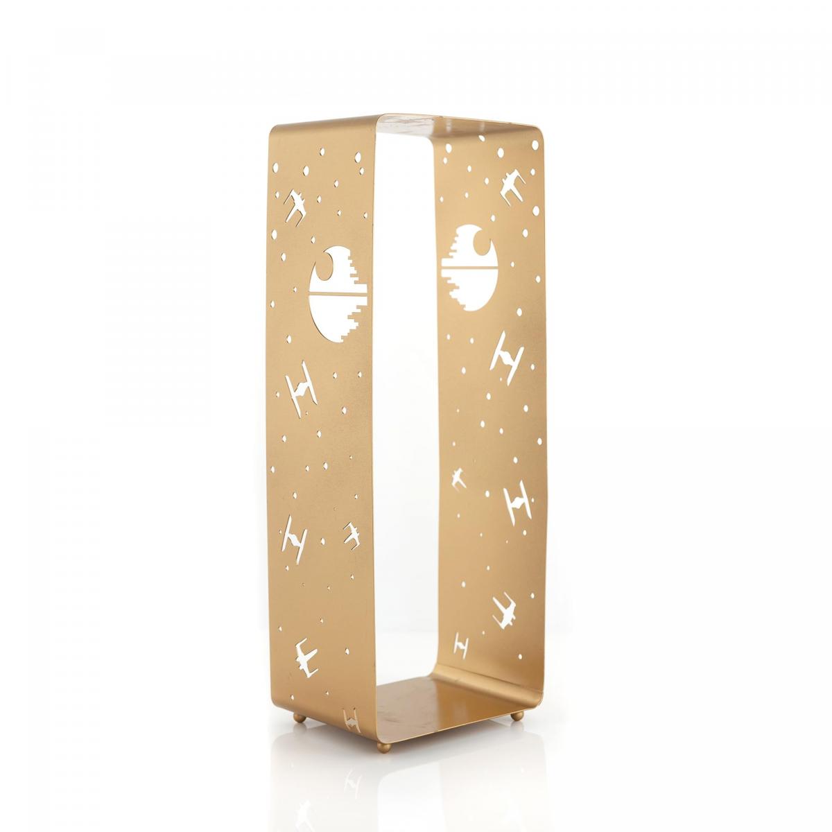 Star Wars Gold Diecut Death Star Stamped Iron Lantern picture