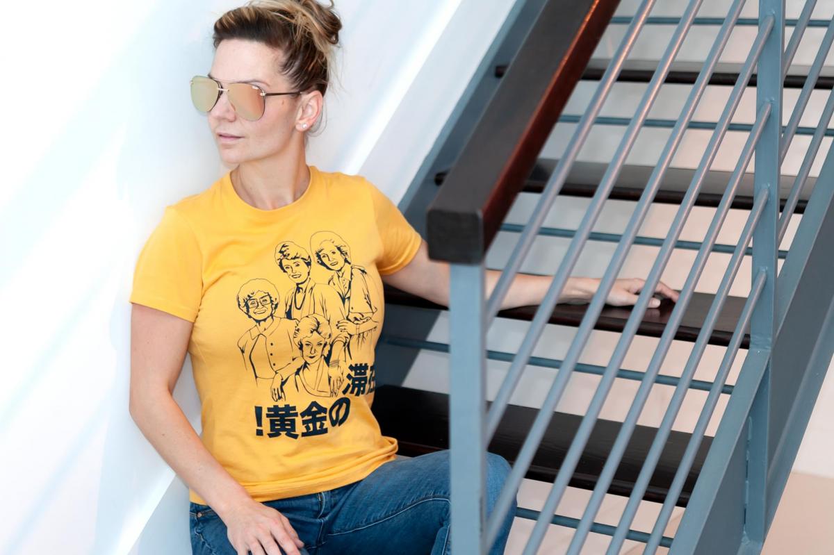 Golden Girls Stay Golden Japan Womens Mustard T-Shirt | SM picture