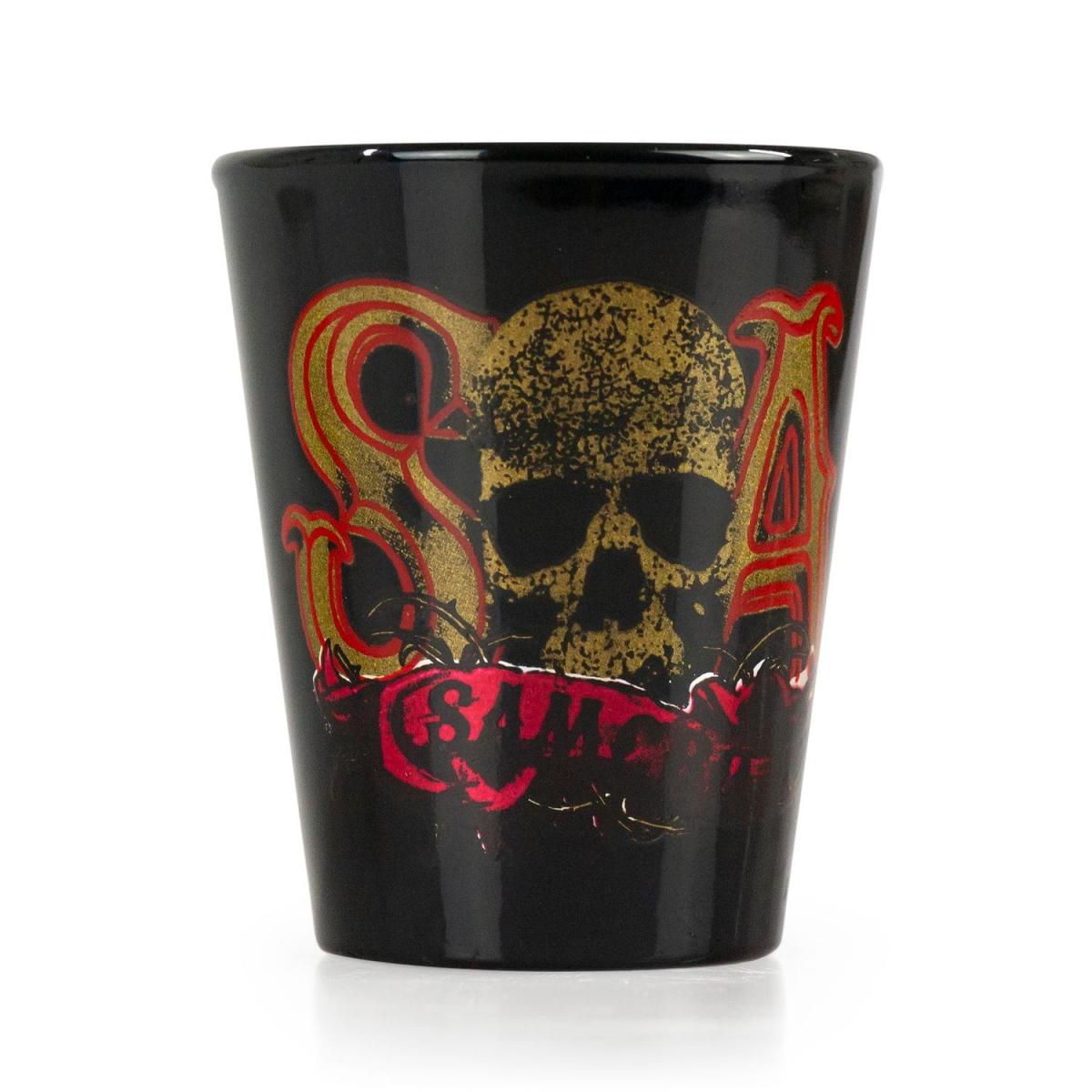 Sons of Anarchy 1.5oz Foil Print Logo Shot Glass 4 Pack picture