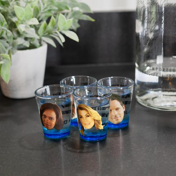 Grey's Anatomy Character Shot Glass Set of 4 picture