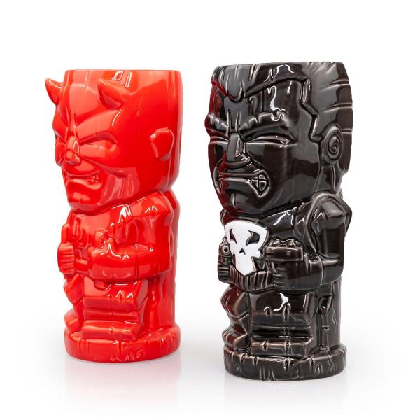 Geeki Tikis Marvel Daredevil & Punisher Ceramic Mugs | Set Of 2 | SDCC Exclusive picture