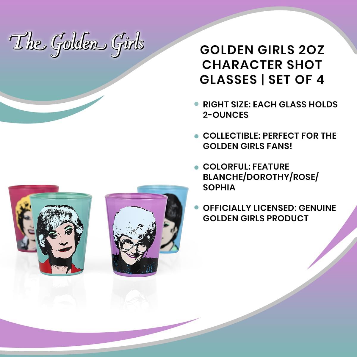 The Golden Girls 2oz Character Shot Glasses | Set of 4 picture