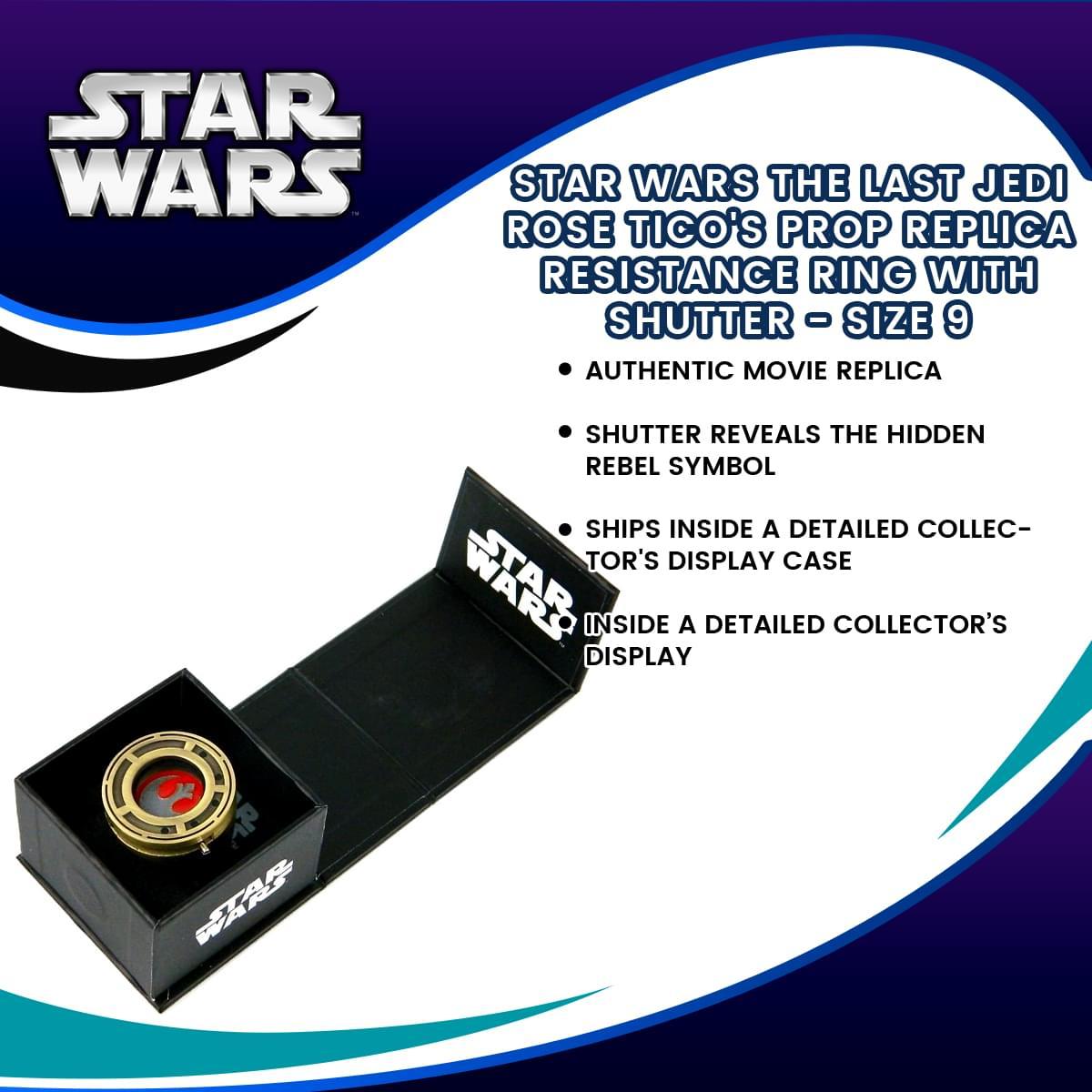 Star Wars The Last Jedi Rose Tico's Resistance Ring - Size 9 picture