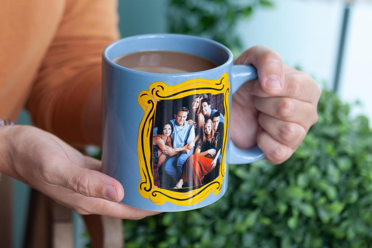 Friends Group In Frame 20oz Blue Ceramic Mug picture
