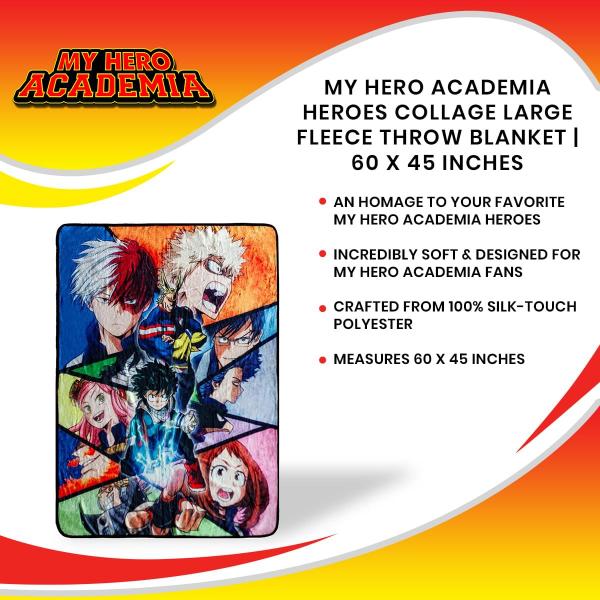 My Hero Academia Collage 45x60 Inch Fleece Throw Blanket picture