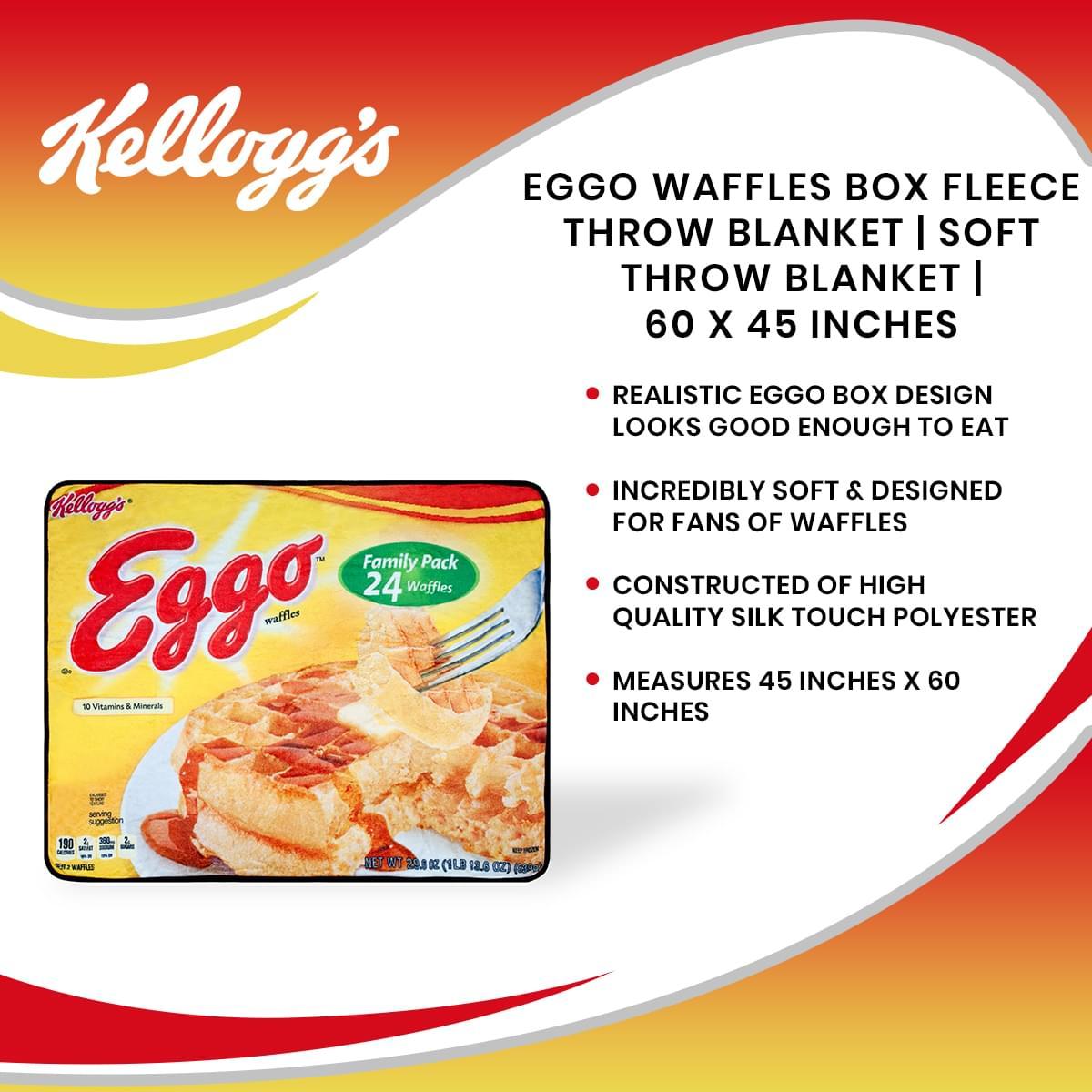 Eggo Waffle Box 45x60 Inch Fleece Throw Blanket picture